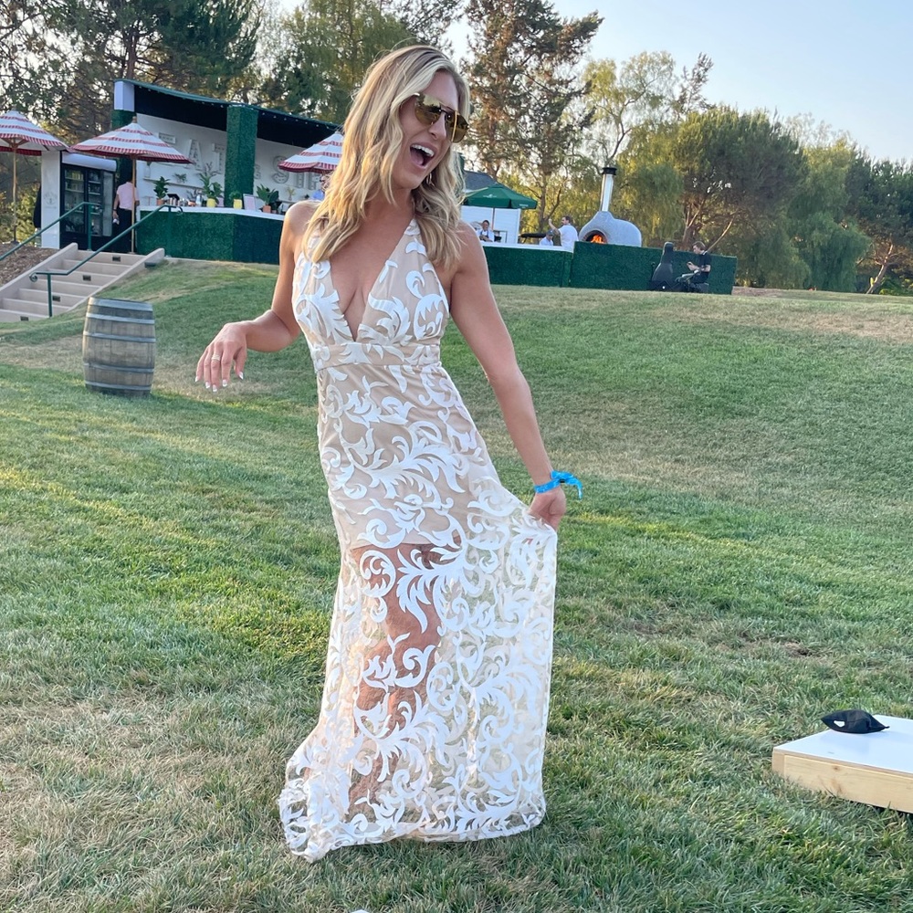 Rubber Ducky White lace maxi dress